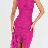 Ana-Maria – Rochie midi cu volane