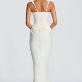Daria – Rochie Maxi cu Decolteu Pătrat