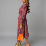 Frieda – Rochie midi cu model baroc