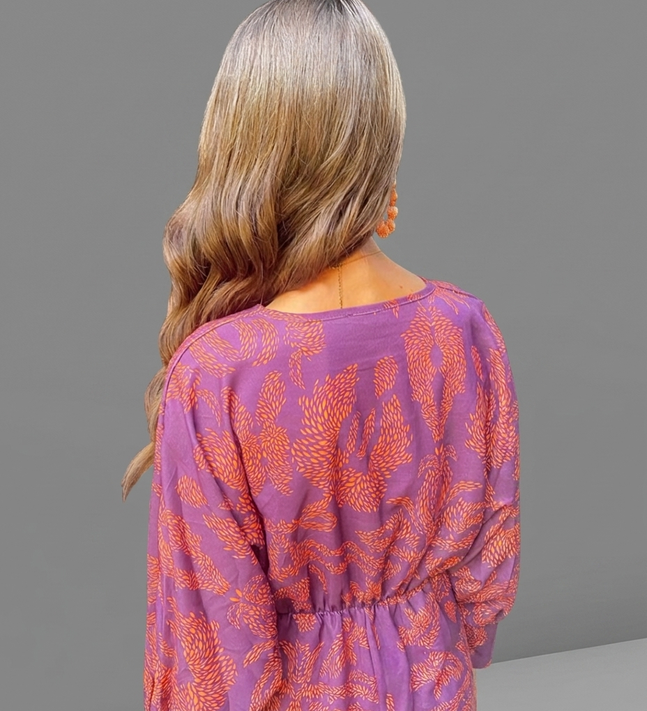Frieda – Rochie midi cu model baroc