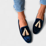 Quinnlyn | Mokasīni ar bārkstīm vintage stilā