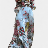 Sanne | Set elegant: cămașă cu imprimeu floral și pantaloni ondulați