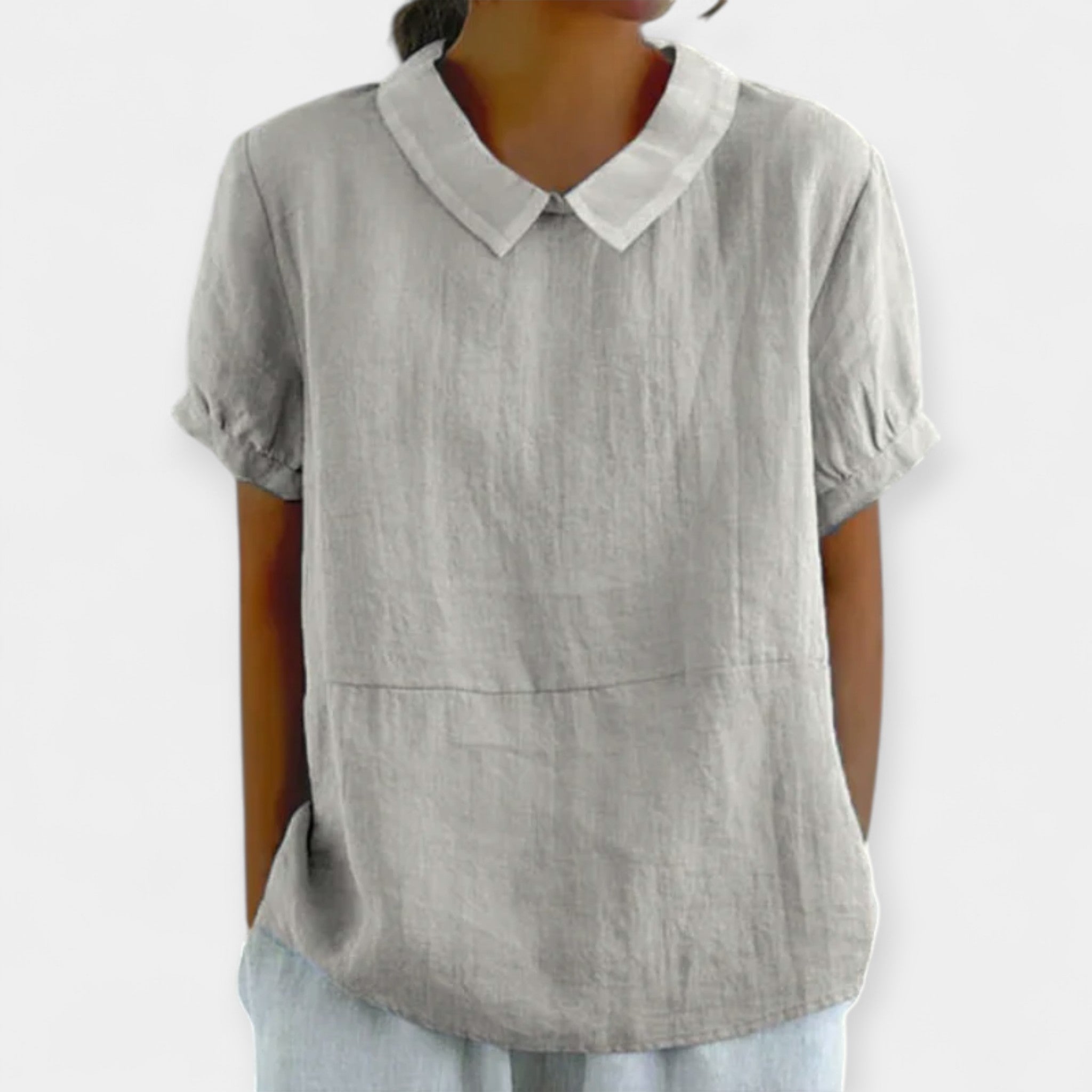 Verano | Pulover din bumbac cu guler