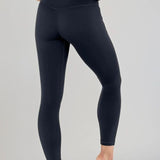 Anne | Pantaloni "All Day" cu Talie Înaltă 7/8 – Negru de Noapte