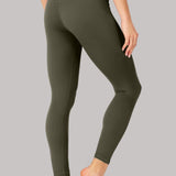 Katrin | Pantaloni Elevate 7/8 cu talie înaltă, culoare verde măslin