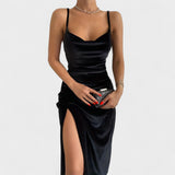 Gabriela | Rochie din catifea cu fante pe laterale