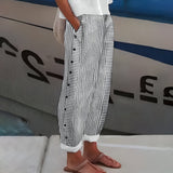 Leonor | Pantaloni din in cu scop
