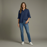 Frieda | Cămașă din bumbac cu model floral