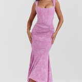 Carisia – Rochie de Damă Maxi Elegantă cu Dantelă