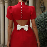 Sally - Rochie mini cu fundă