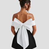 Isadora - Rochie Mini Elegantă cu Fundiță la Spate