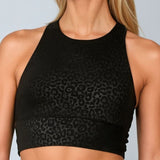 Kersti | Sutien sport scurt cu imprimeu leopard
