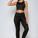Jet Leopard | Leggings cu talie înaltă, lungime completă