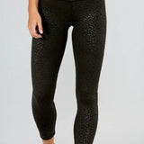 Külli | Leggings cu talie înaltă Leopard Jet, lungime completă