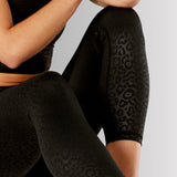 Külli | Leggings cu talie înaltă Leopard Jet, lungime completă