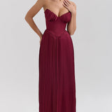 Orielle – Rochie de Damă Maxi Elegantă Drape Bloom