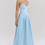 Orielle – Rochie de Damă Maxi Elegantă Drape Bloom