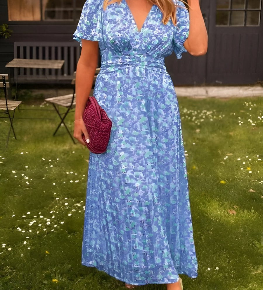 Sandra | Rochie maxi elegantă cu decolteu în V
