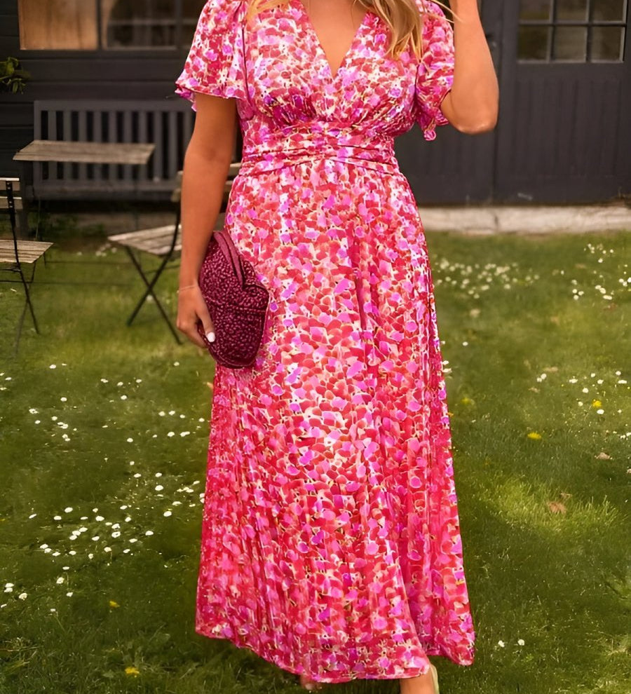 Sandra | Rochie maxi elegantă cu decolteu în V