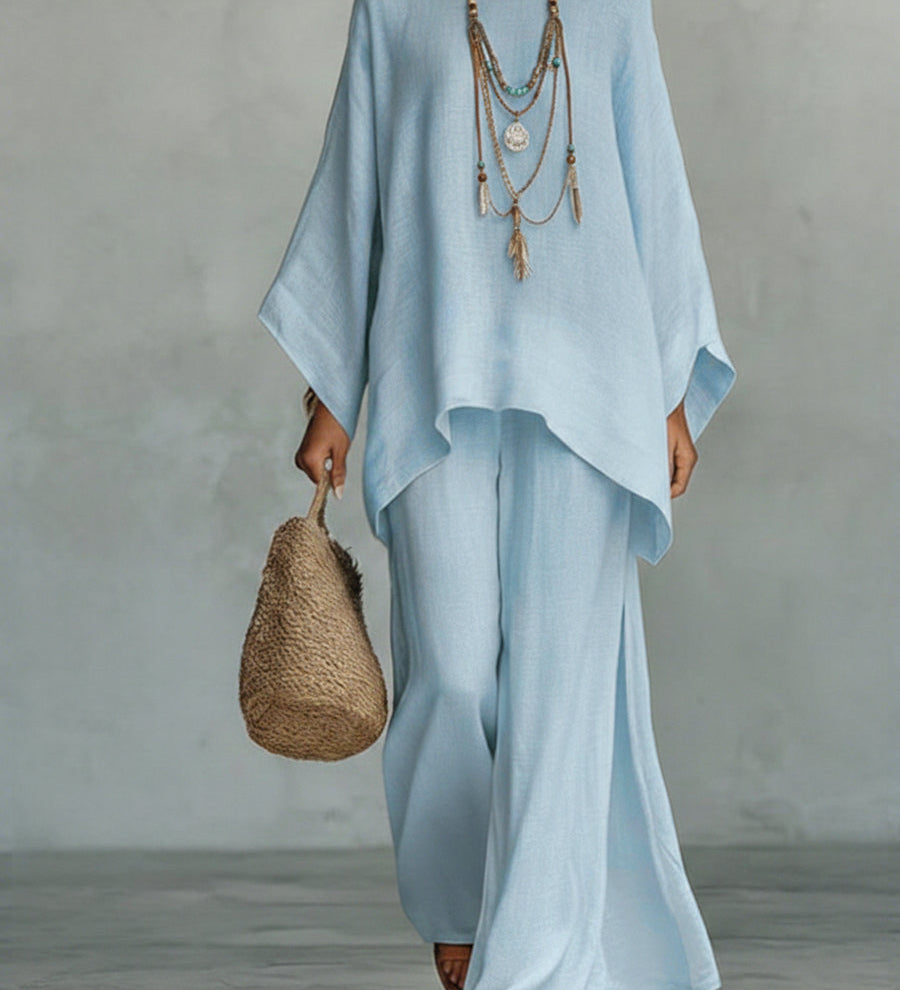 Celine | Set elegant de două piese din in
