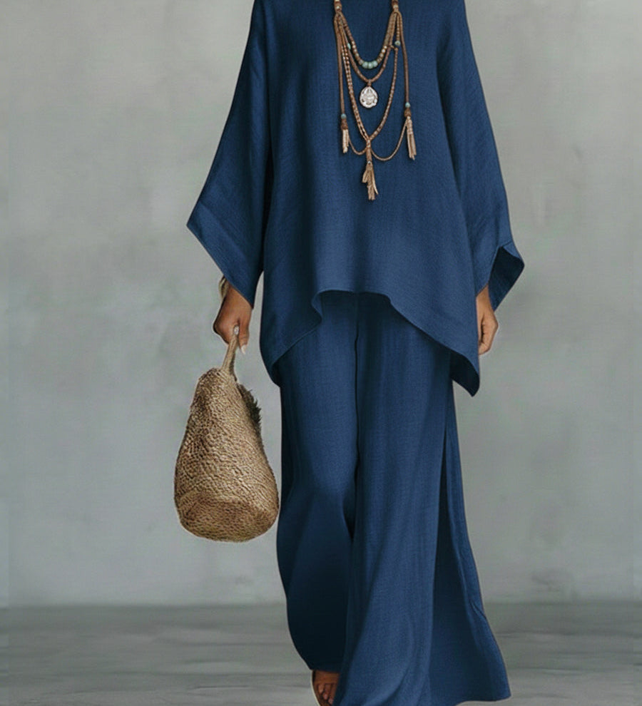 Celine | Set elegant de două piese din in
