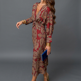 Frieda – Rochie midi cu model baroc