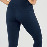Merle | Leggings lungi, cu talie înaltă, din material elastic, cu buzunare