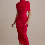Taylor - Rochie Maxi Asimetrică cu Pelerină